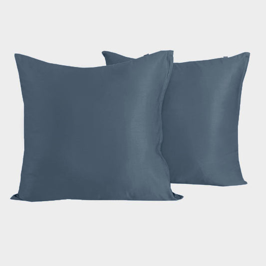 Bamboe kussensloop 60x63 cm in grijsblauw