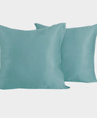 Bamboe kussensloop 60x63 cm in zeeblauw