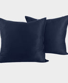 Bamboe kussensloop 60x63 cm in marineblauw