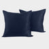 Bamboe kussensloop 60x63 cm in marineblauw