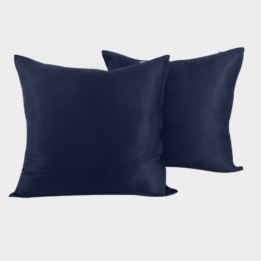 Bamboe kussensloop 60x63 cm in marineblauw