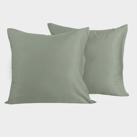 Bamboe kussensloop 60x63 cm in olijfgroen