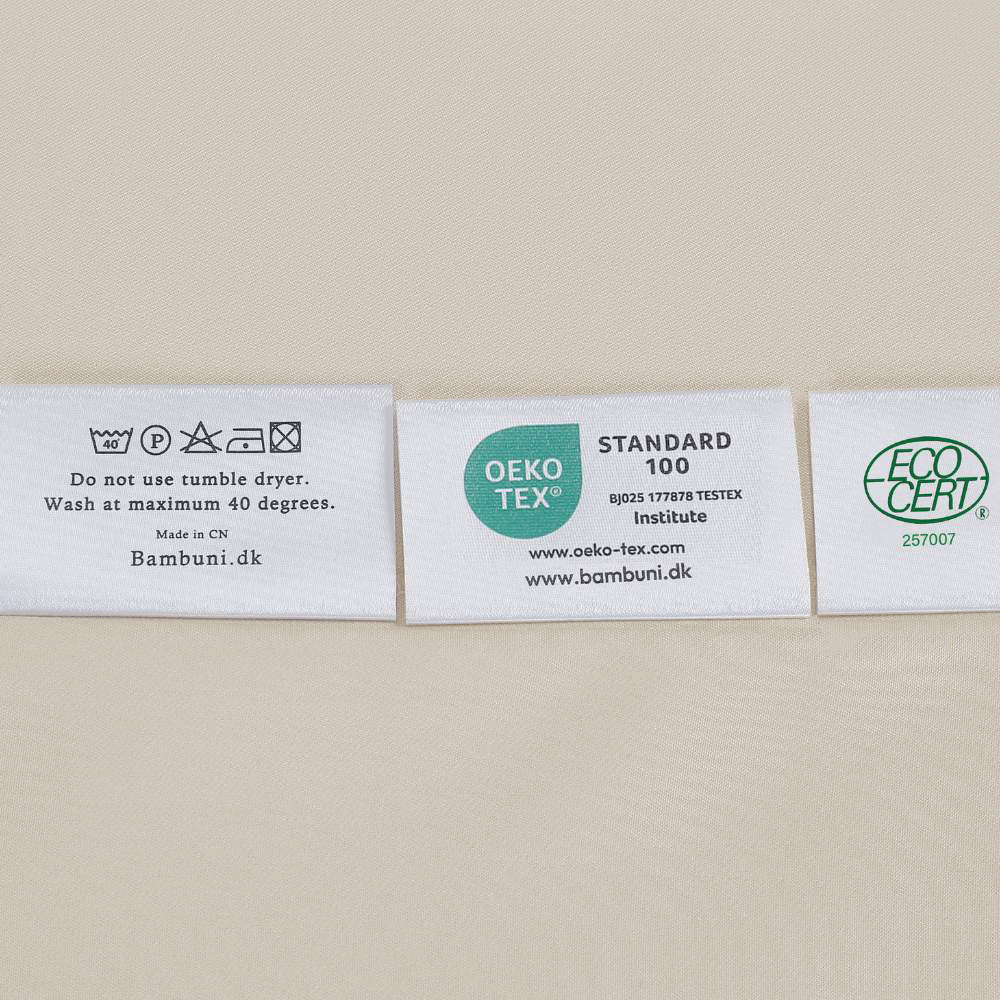 Bamboe beddengoed in beige van Bambuni