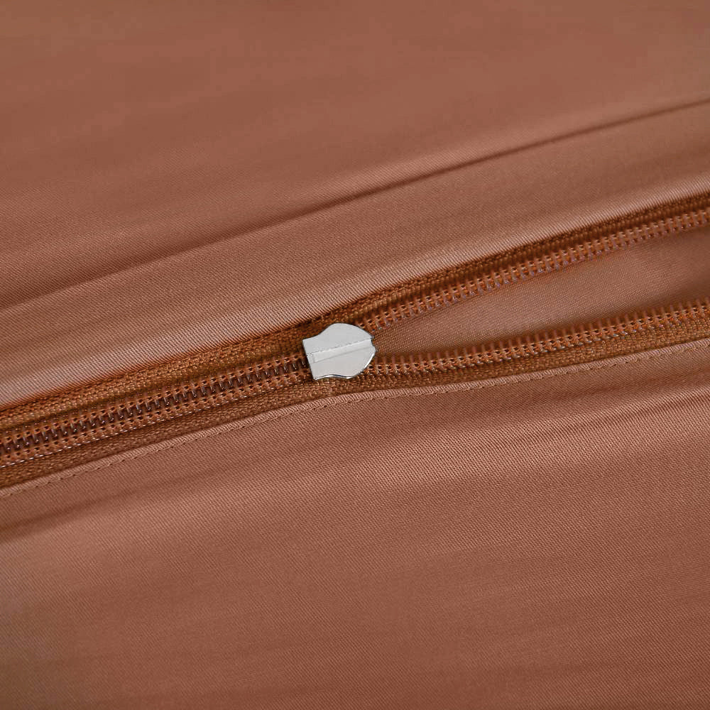 Bamboe beddengoed in een warme oranje tint van Bambuni