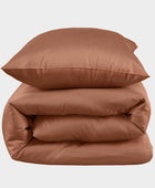 Bamboe beddengoed in een warme oranje tint van Bambuni