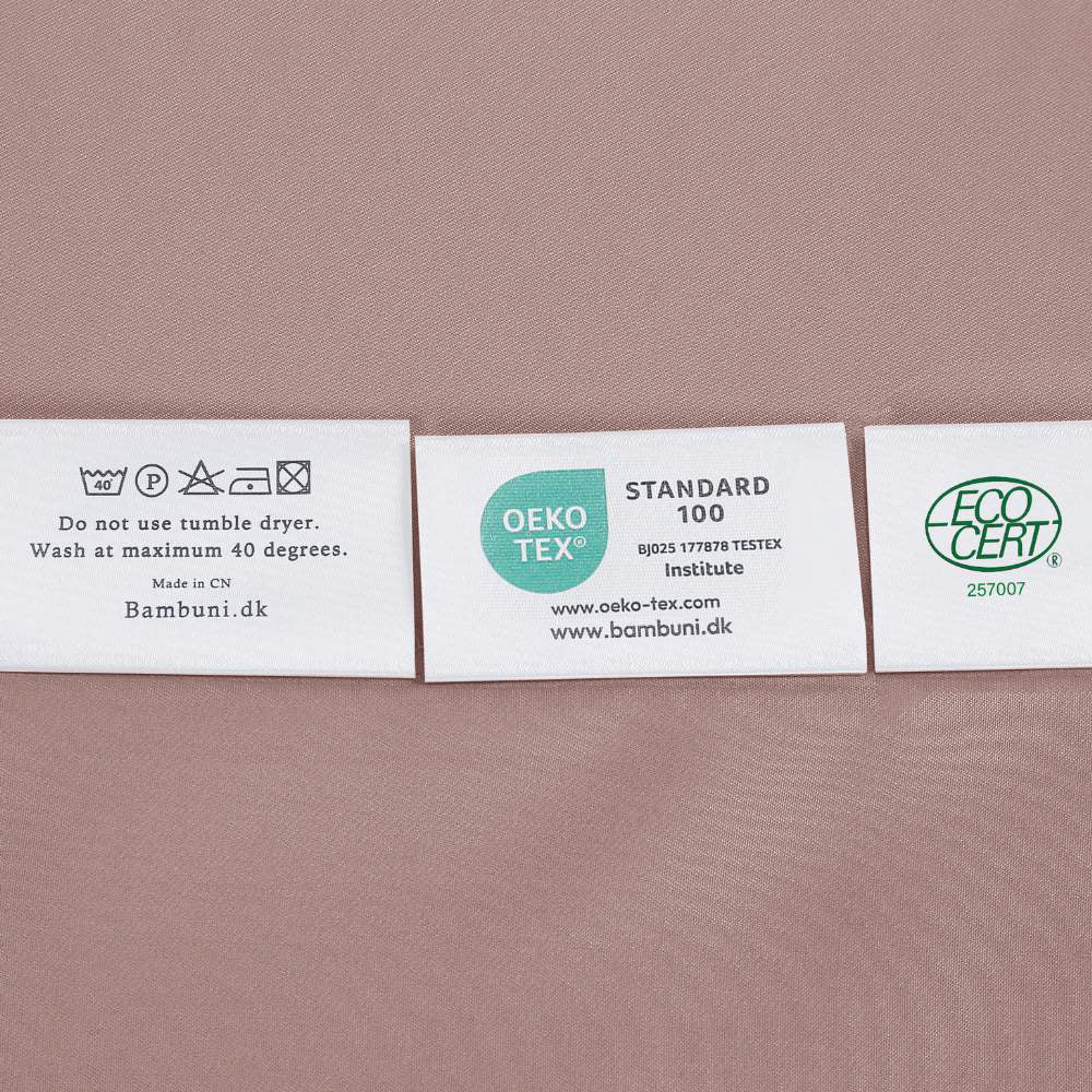 Bamboe beddengoed in oudroze van Bambuni