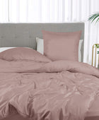 Bamboe beddengoed in oudroze van Bambuni