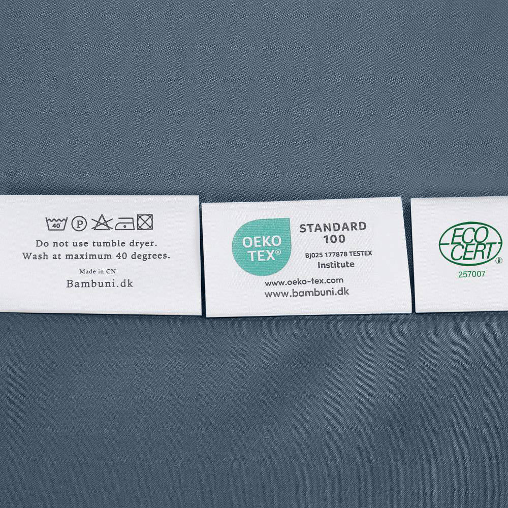 Bamboe beddengoed in grijsblauw van Bambuni