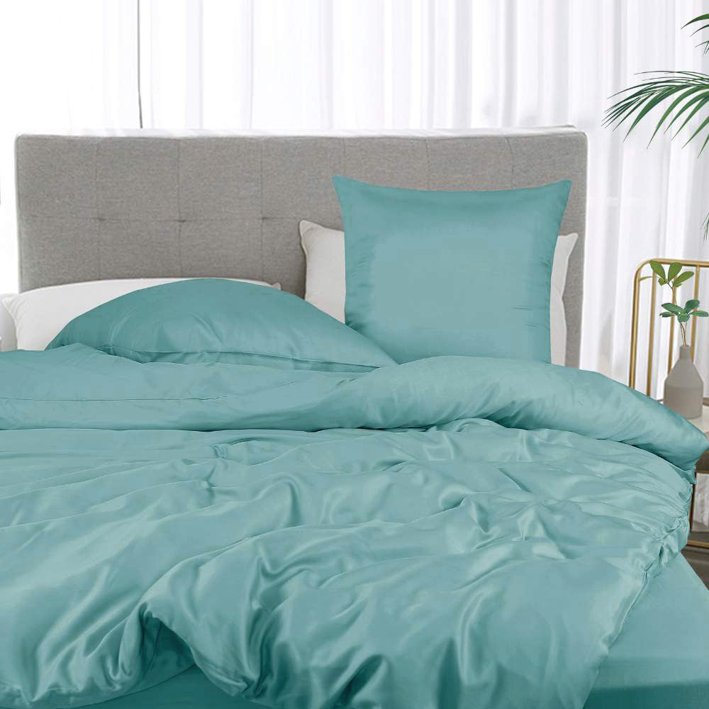 Bamboe beddengoed in zeeblauw van Bambuni