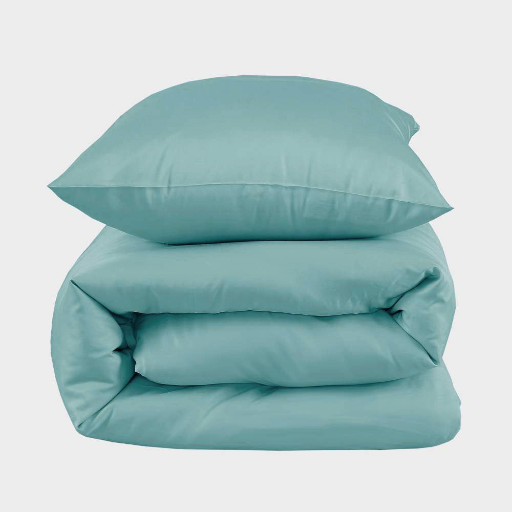 Bamboe beddengoed in zeeblauw van Bambuni