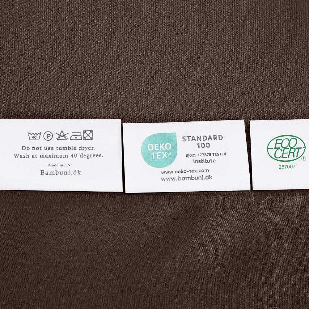Bamboe beddengoed in bruin van Bambuni
