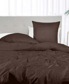 Bamboe beddengoed in bruin van Bambuni