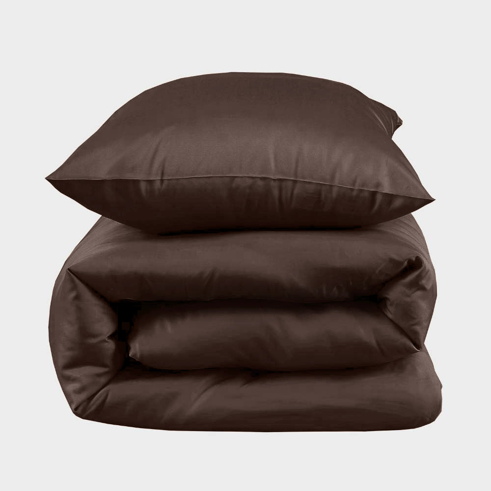 Bamboe beddengoed in bruin van Bambuni