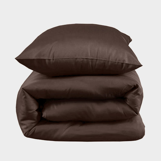 Bamboe beddengoed in bruin van Bambuni