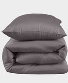 Bamboe beddengoed in antracietgrijs van Bambuni