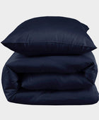 Bamboe beddengoed in marineblauw van Bambuni