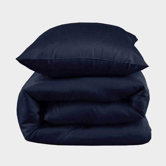 Bamboe beddengoed in marineblauw van Bambuni