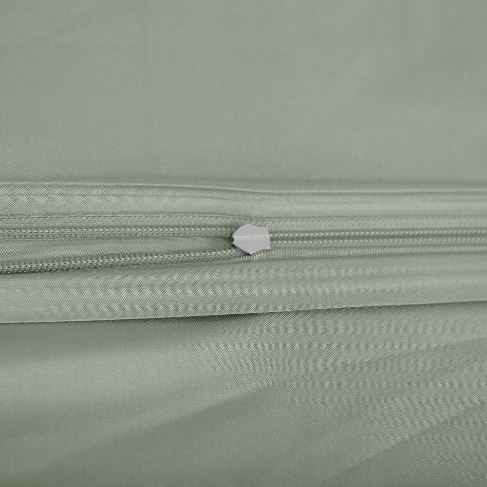 Bamboe beddengoed in olijfkleur van Bambuni