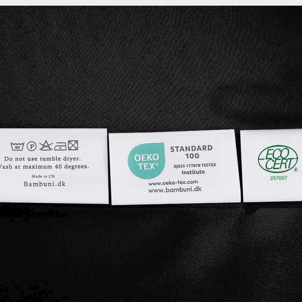 Bamboe beddengoed in zwart van Bambuni