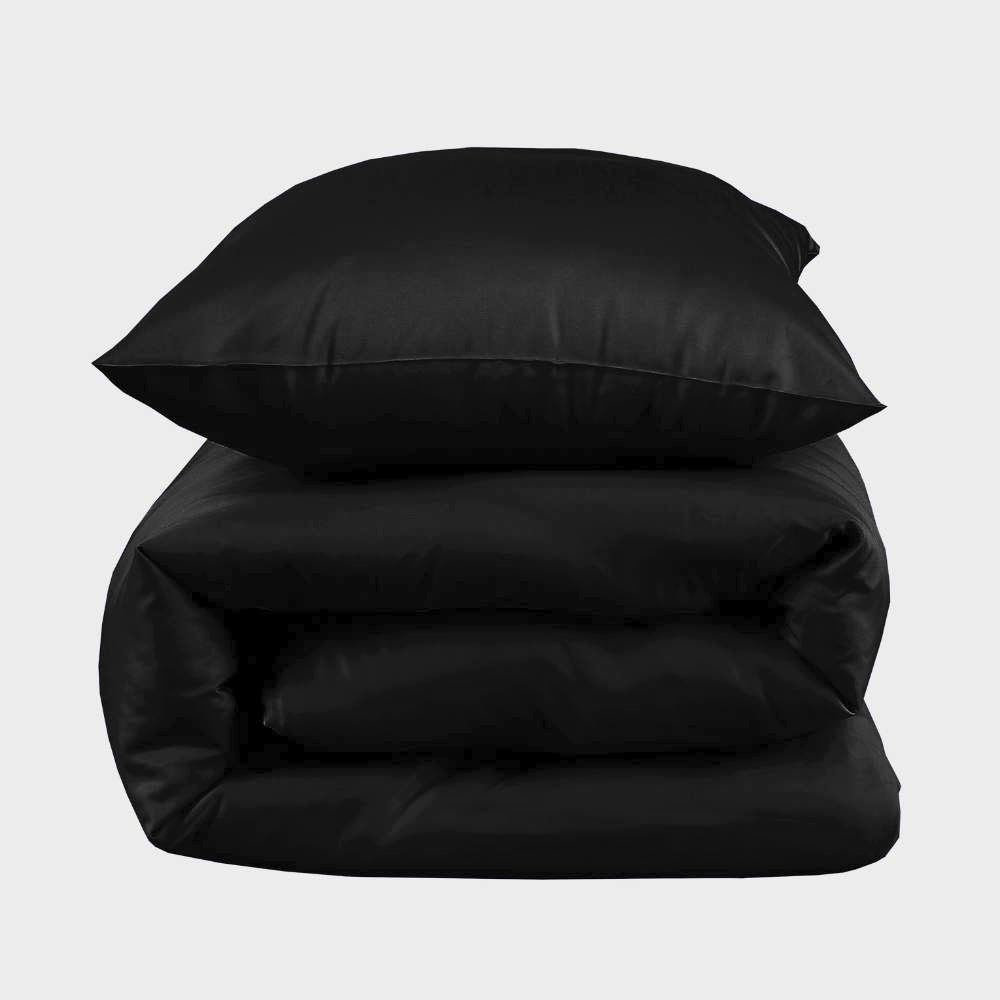 Bamboe beddengoed in zwart van Bambuni