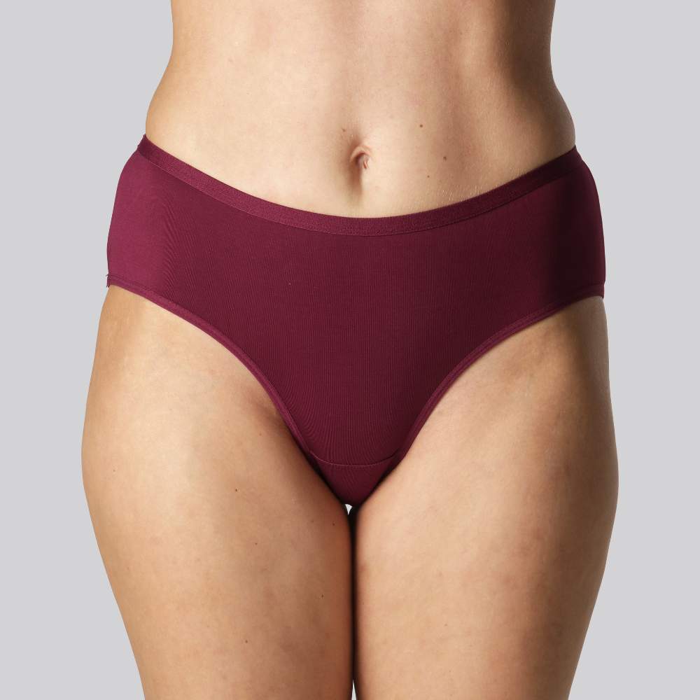 Bamboe slipje in bordeauxrood