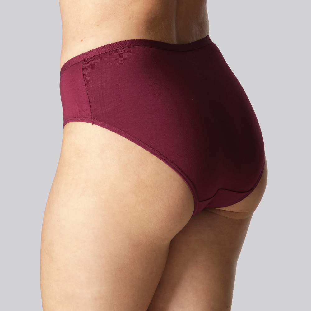 Bamboe slipje in bordeauxrood