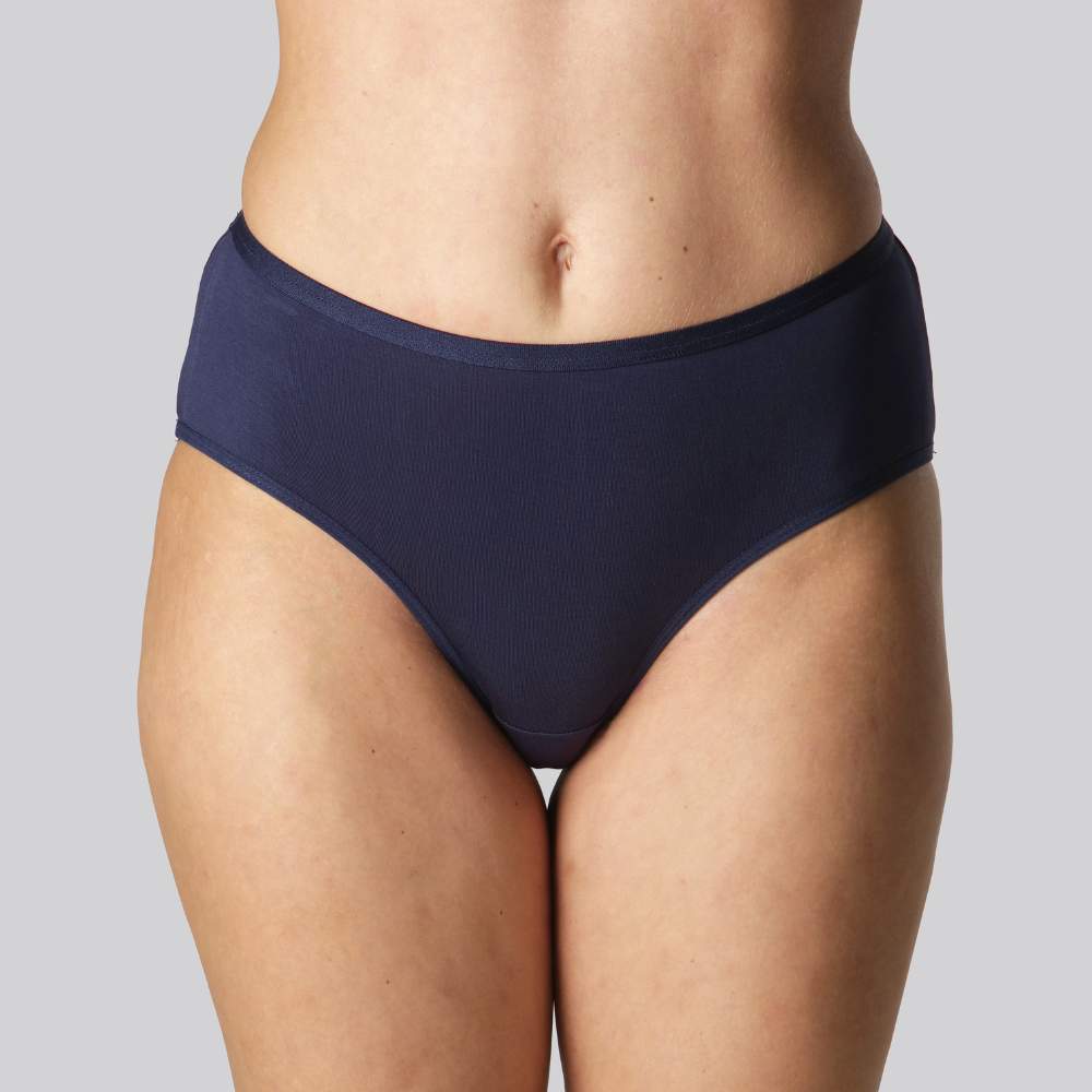 Bamboe slip in marineblauw