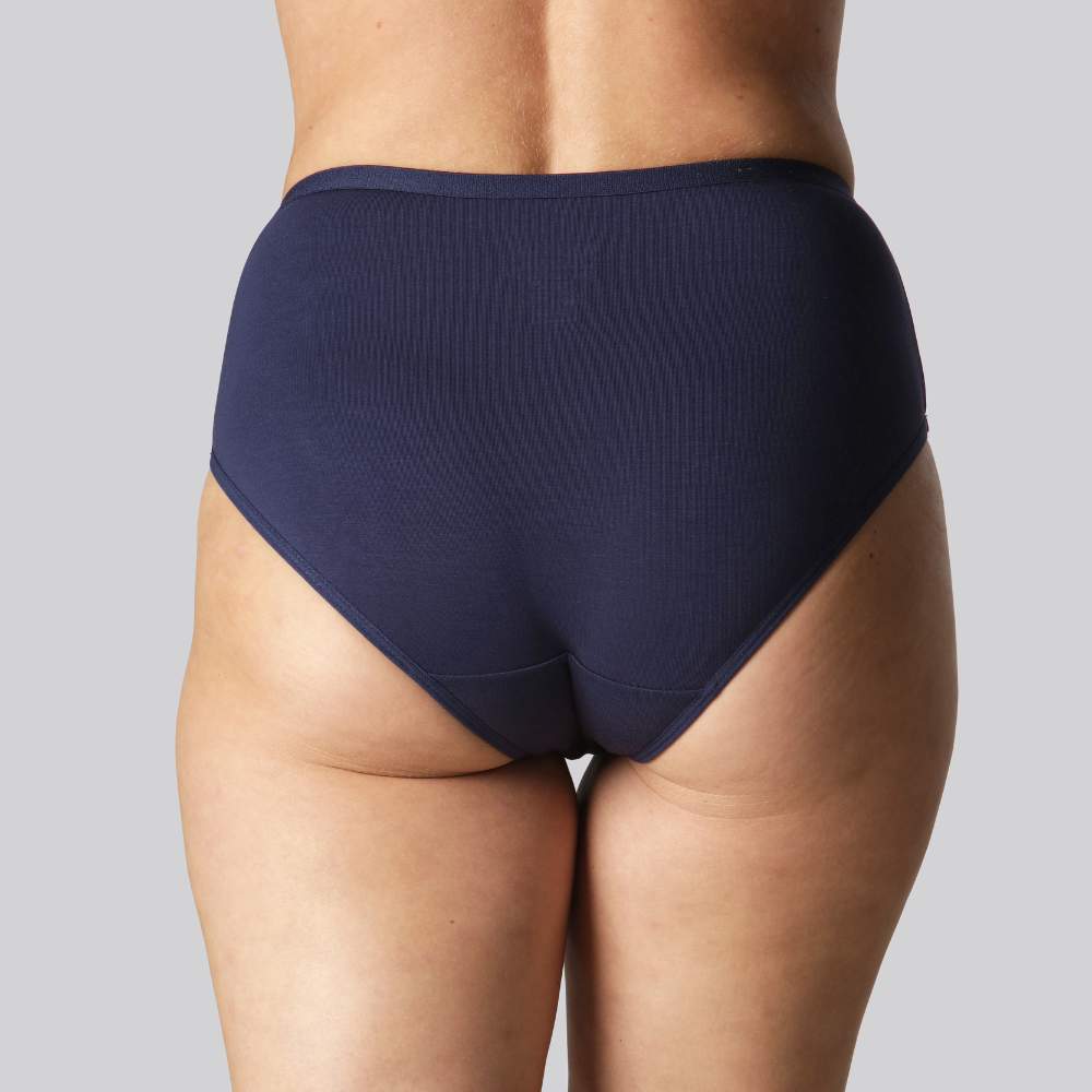 Bamboe slip in marineblauw