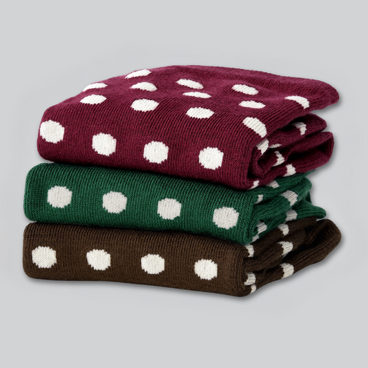 Bamboe sokken met stippen, set van 3 stuks, voor dames