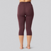 Bambus 3/4 leggings i bordeaux  m. bordeaux elastik til damer