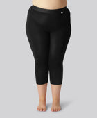 Bamboe 3/4 legging in zwart voor dames