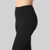 Bamboe 3/4 legging met verborgen elastiek in zwart voor dames