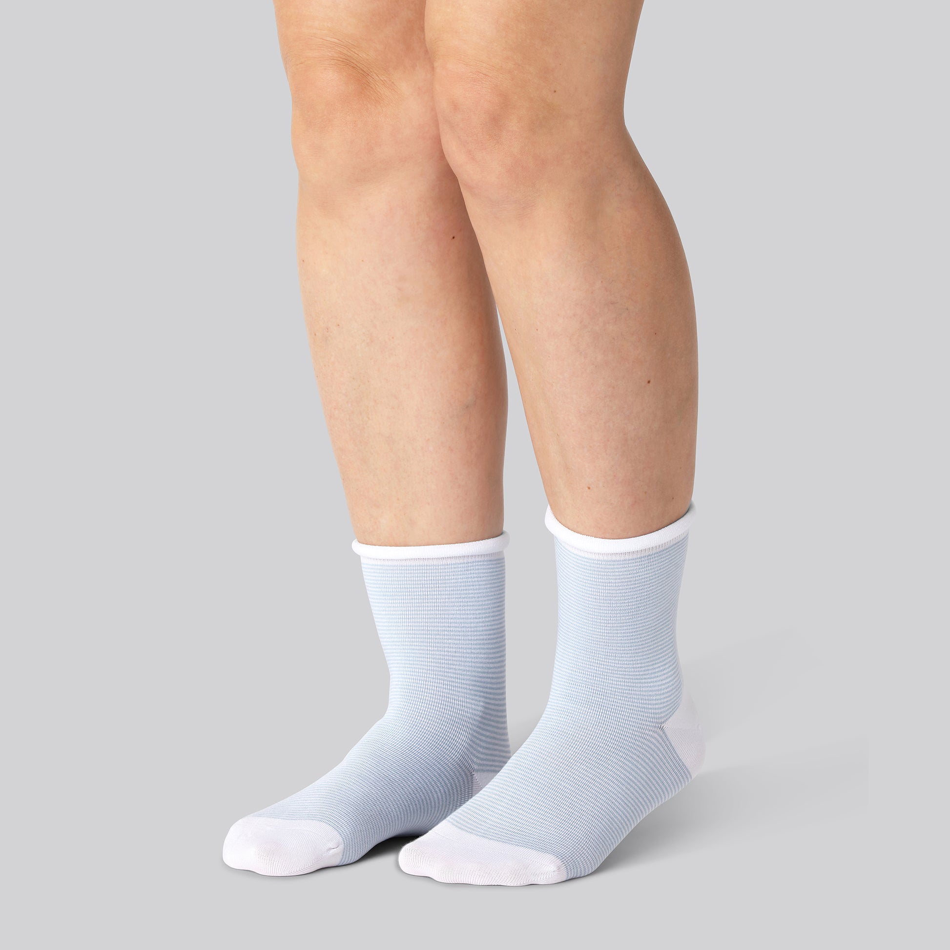 Bamboe sokken (3 paar) met opgerolde rand voor dames