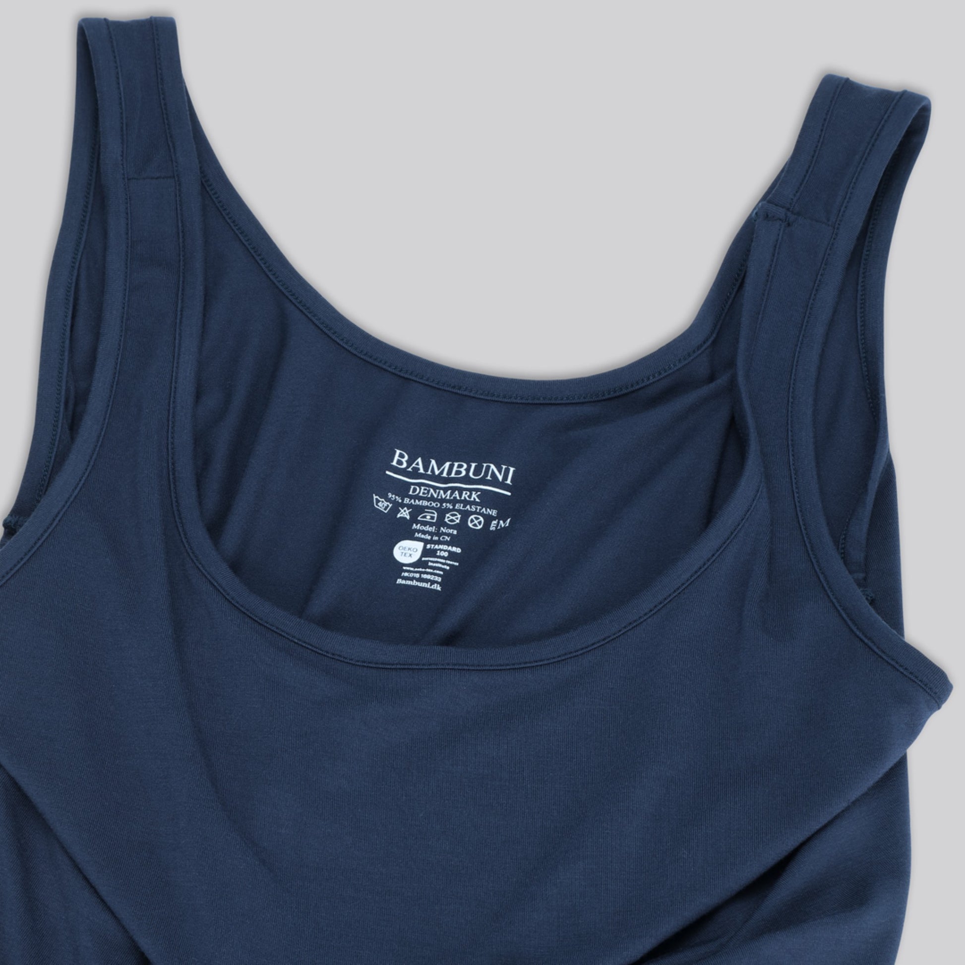 Bamboe bodystocking in marineblauw voor dames