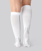 Witte bamboe compressie hardloopsokken voor dames