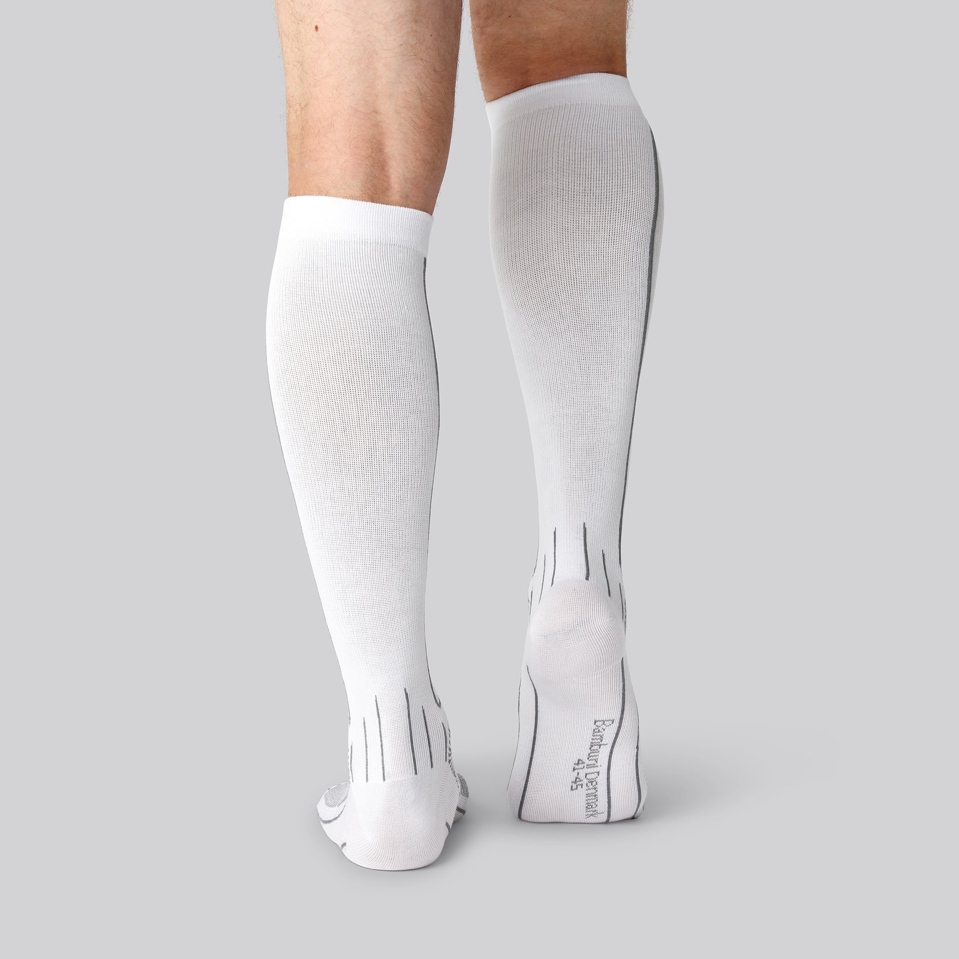 Witte compressie hardloopsokken van bamboe voor heren