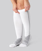 Witte bamboe compressie hardloopsokken voor dames