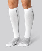 Witte compressie hardloopsokken van bamboe voor heren