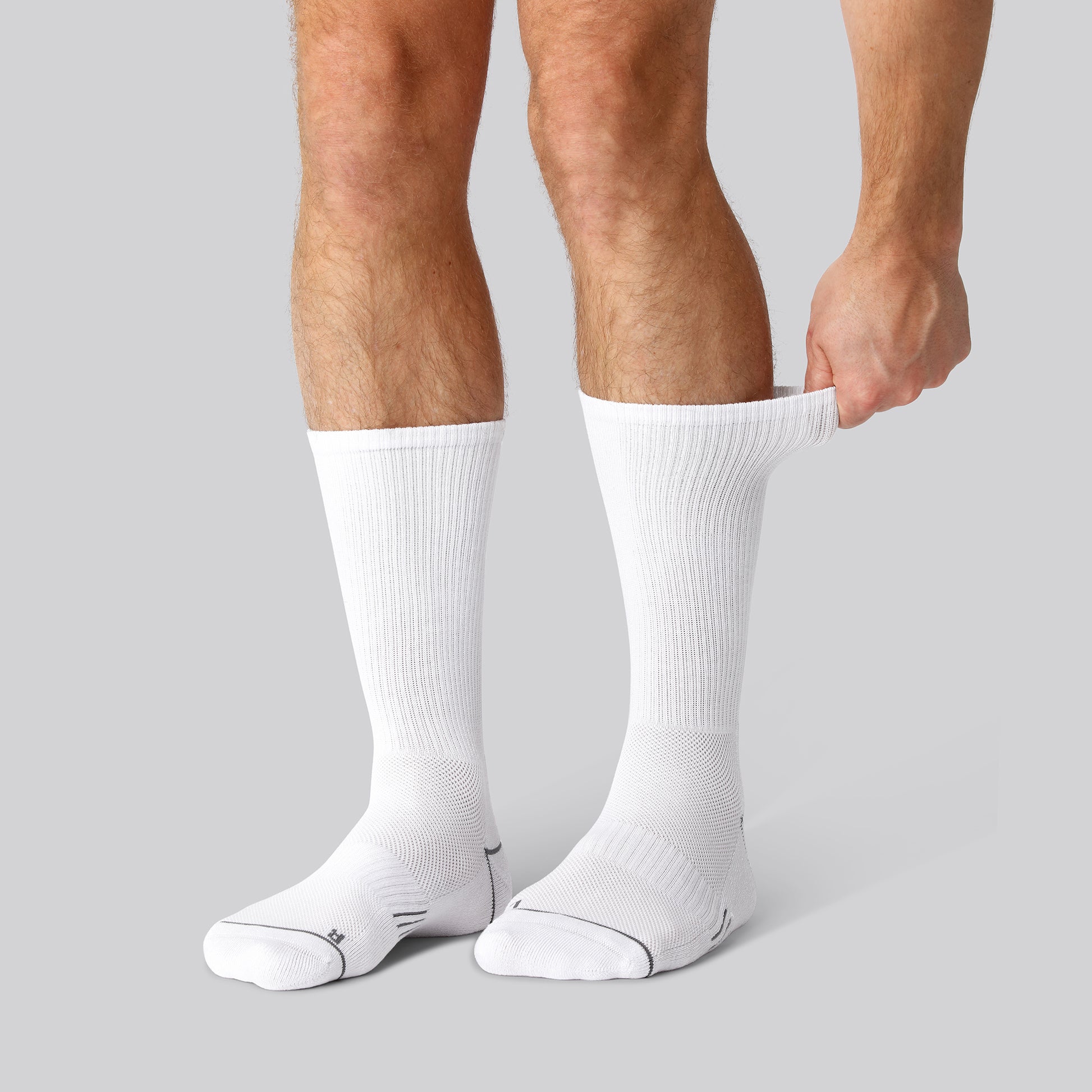 Witte bamboe hardloopsokken voor heren