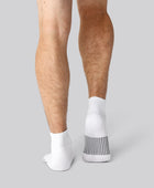 Korte bamboe hardloopsokken in wit voor heren