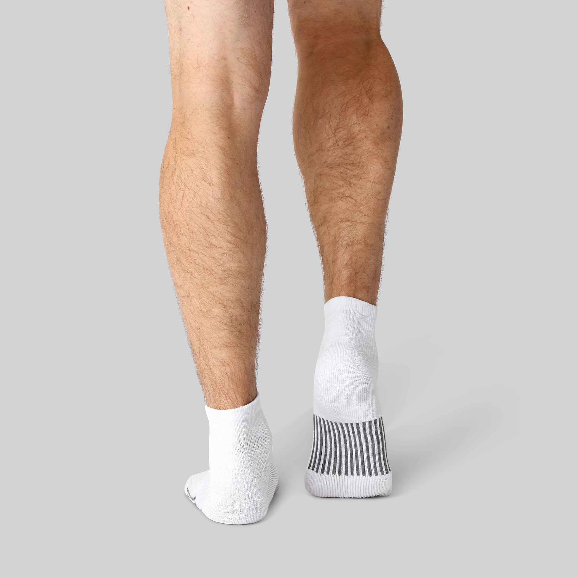 Korte bamboe hardloopsokken in wit voor heren