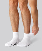 Korte bamboe hardloopsokken in wit voor heren