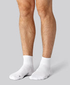 Korte bamboe hardloopsokken in wit voor heren