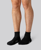 Korte bamboe hardloopsokken in zwart voor heren