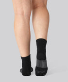 Korte bamboe hardloopsokken in zwart voor dames