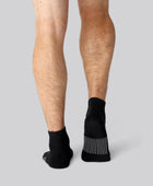 Korte bamboe hardloopsokken in zwart voor heren