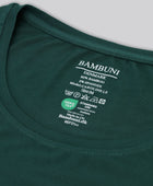 Bambus langærmet t-shirt i grøn til damer carelabel