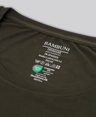 Bambus langærmet t-shirt i mørkegrøn til damer carelabel