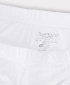 Bamboe legging met verborgen elastiek in het wit voor dames