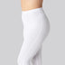 Bamboe legging met verborgen elastiek in het wit voor dames